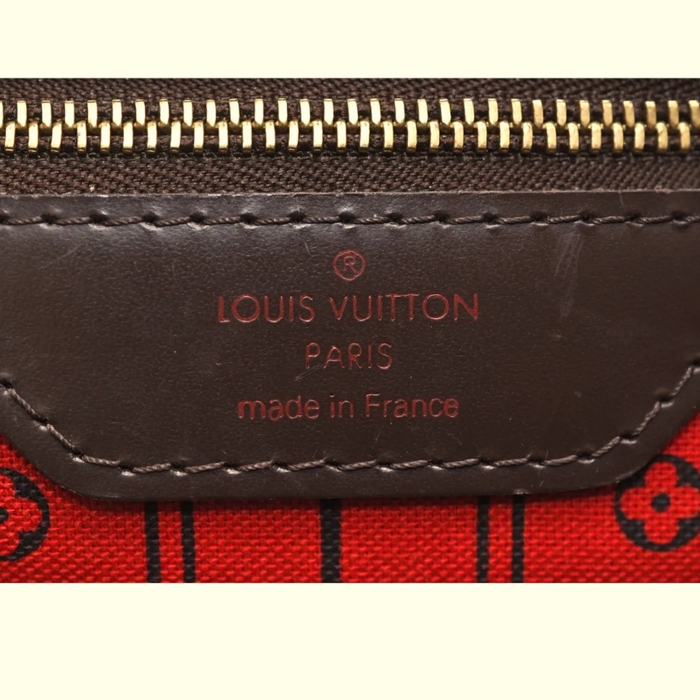 💯AUTHENTIC LOUIS VUITTON DAMIER EBENE NEVERFULL GM - Picture 9 of 16